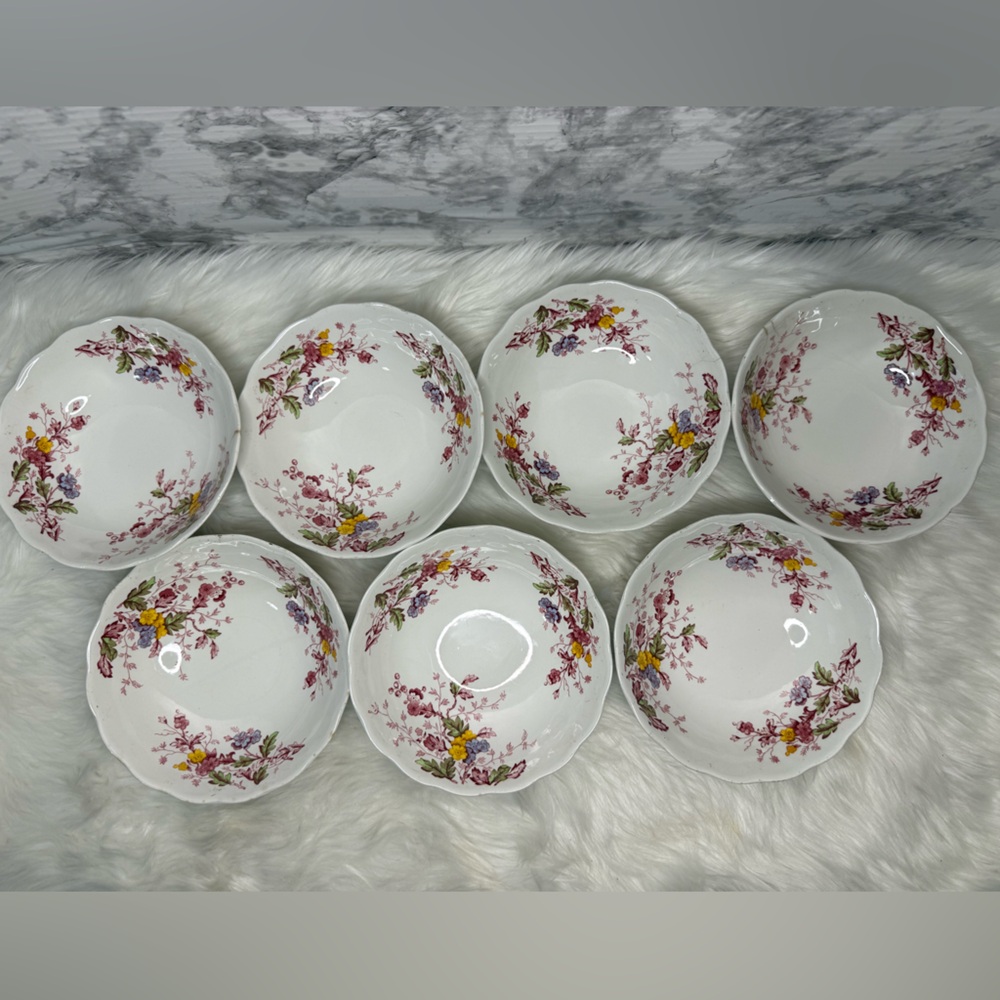 Vintage Ridgway “English Garden” Ironstone Bowls-7